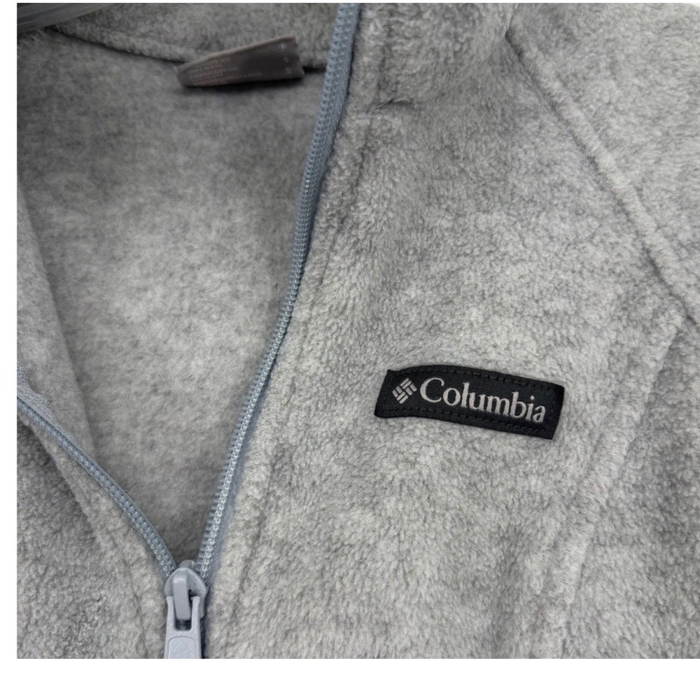 Columbia Womens Benton Springs Full Zip Fleece Jacket Gray Size Medium Neck - Picture 3 of 4